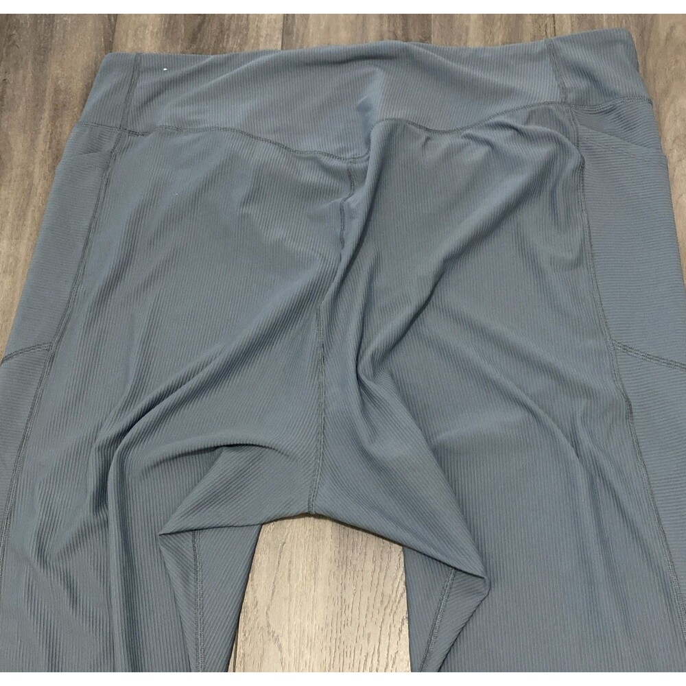 Old Navy Active Powersoft Leggings Womens 4X Green Dark Ivy Ribbed High Rise - Picture 6 of 7